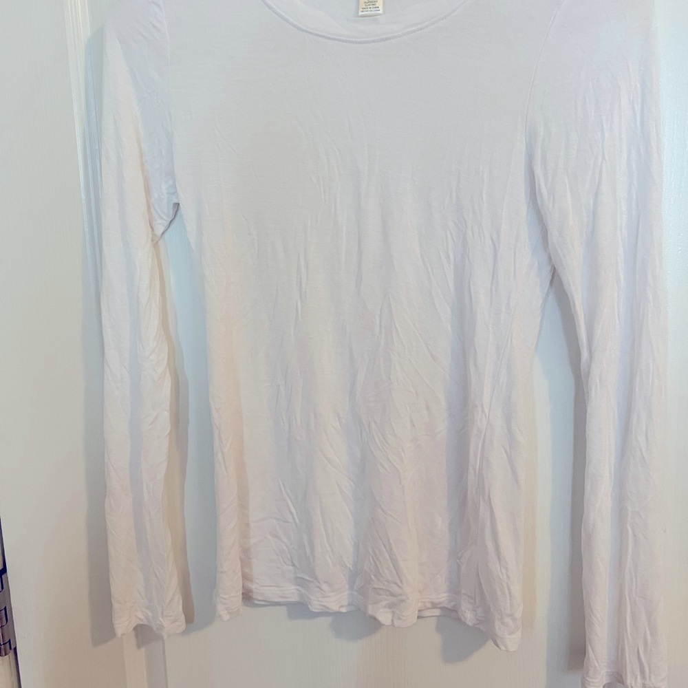 Simple white long sleeve shirt